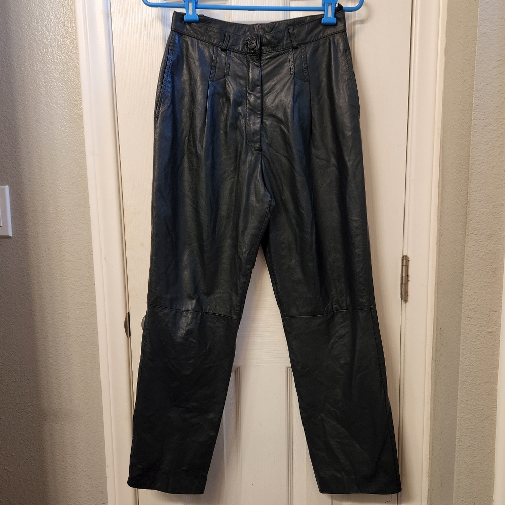 Vintage jarrod's high waisted 80s style leather pants size M